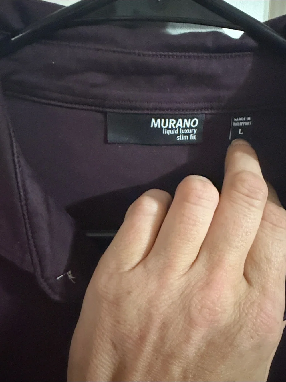 Murano Men's Long-Sleeve Button-Down Shirt - Plum